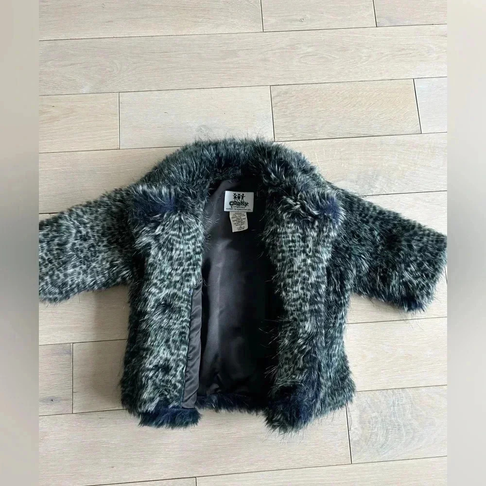 Corky‎ faux fur leopard coat